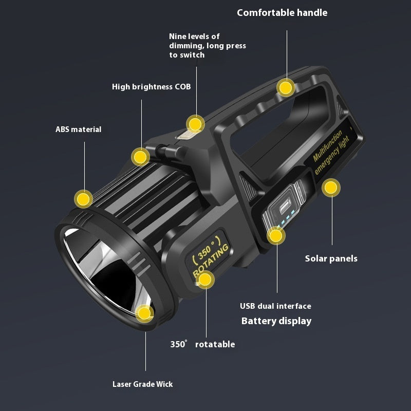 Solar Zaklamp Ultra Sterke Verlichting
